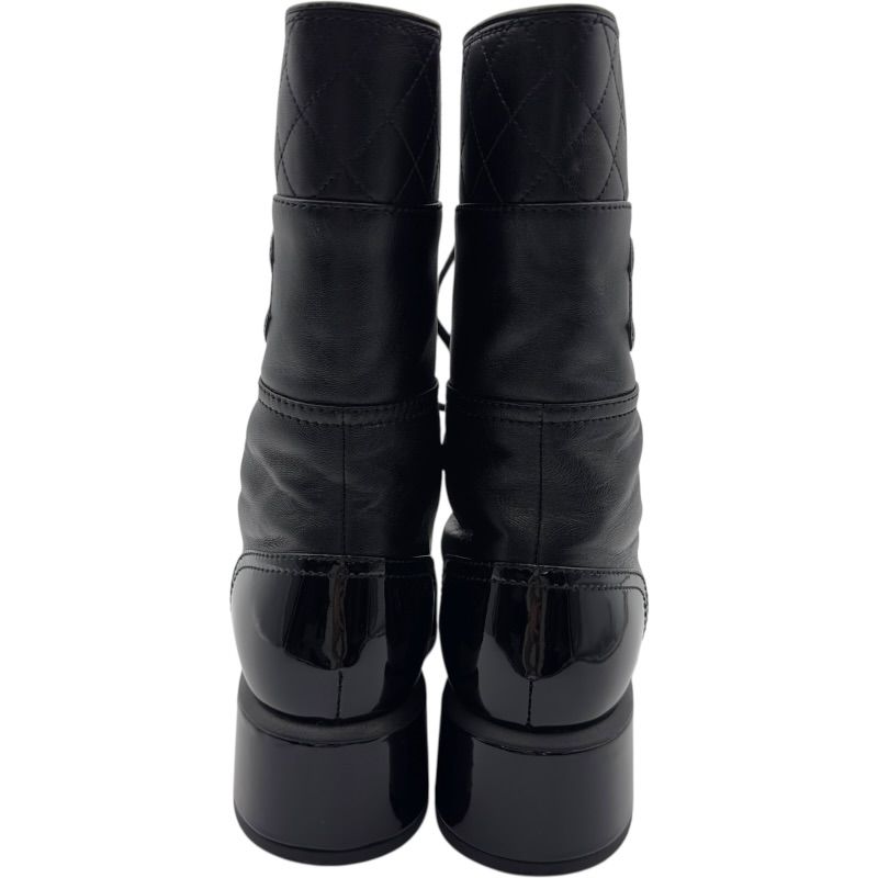 シャネル CHANEL マトラッセキルティングレザーロングブーツ G38863