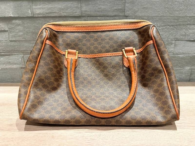 CELINE セリーヌ マカダム柄 ハンドバッグ ミニボストンバッグ