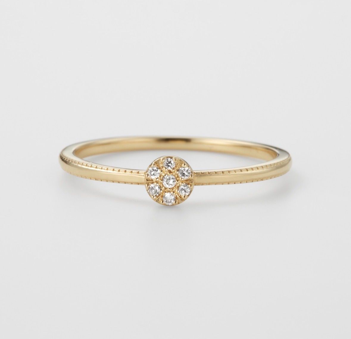 現行品◇アガット◇K10YG*11号*ダイヤモンドリング*スタック*agete