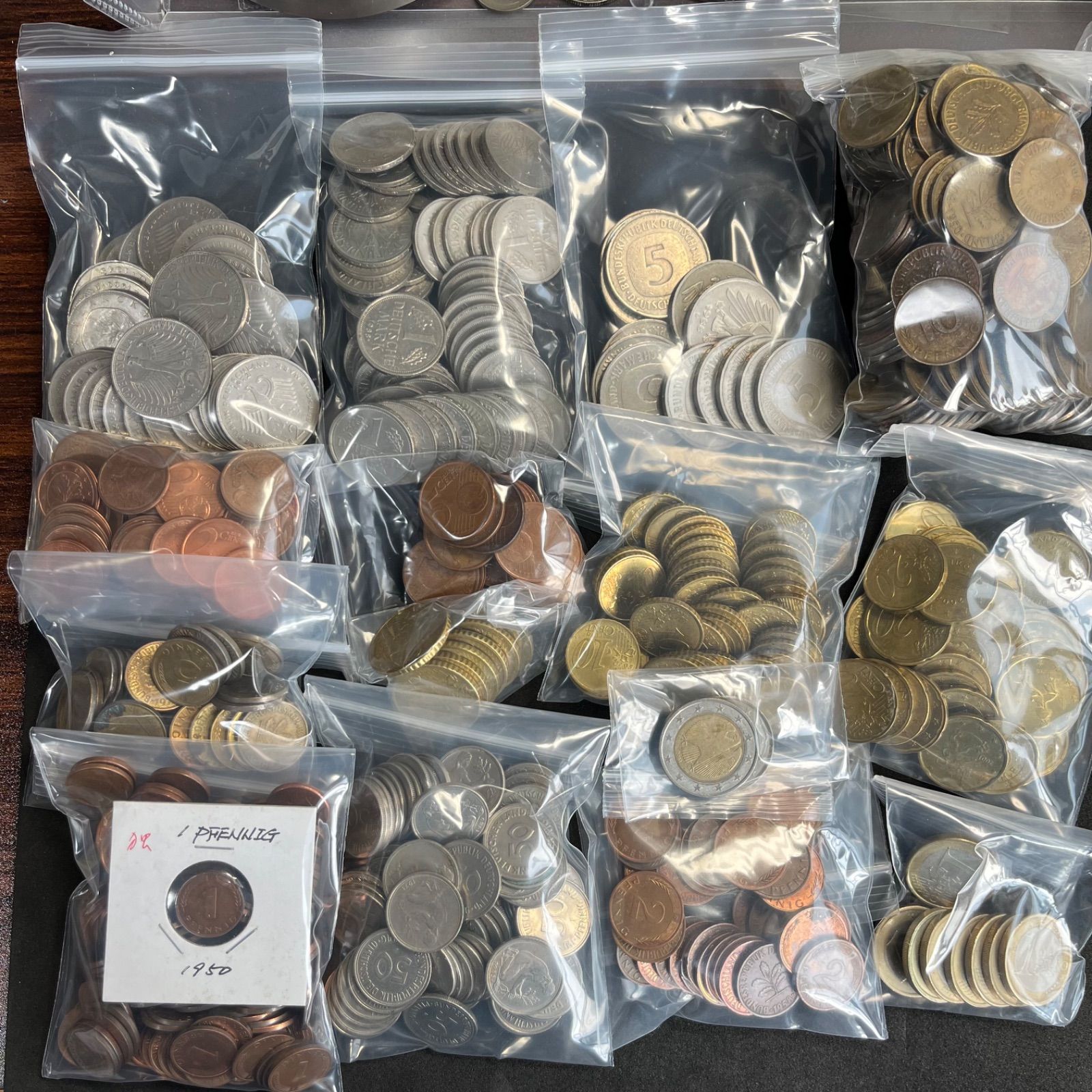 ドイツ旧貨幣マルク・ペニヒ＋ユーロ硬貨 大量まとめ 約300枚以上 海外