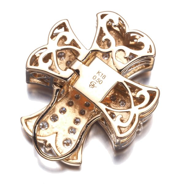 ゆきざき ペンダントトップ ダイヤ ダイヤモンド 0.50ct ダブルトップ