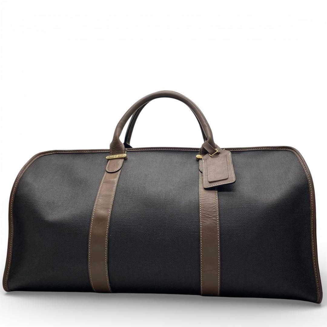 極美品 dunhill ダンヒル レザー PVC ボストンバッグ トラベルバッグ