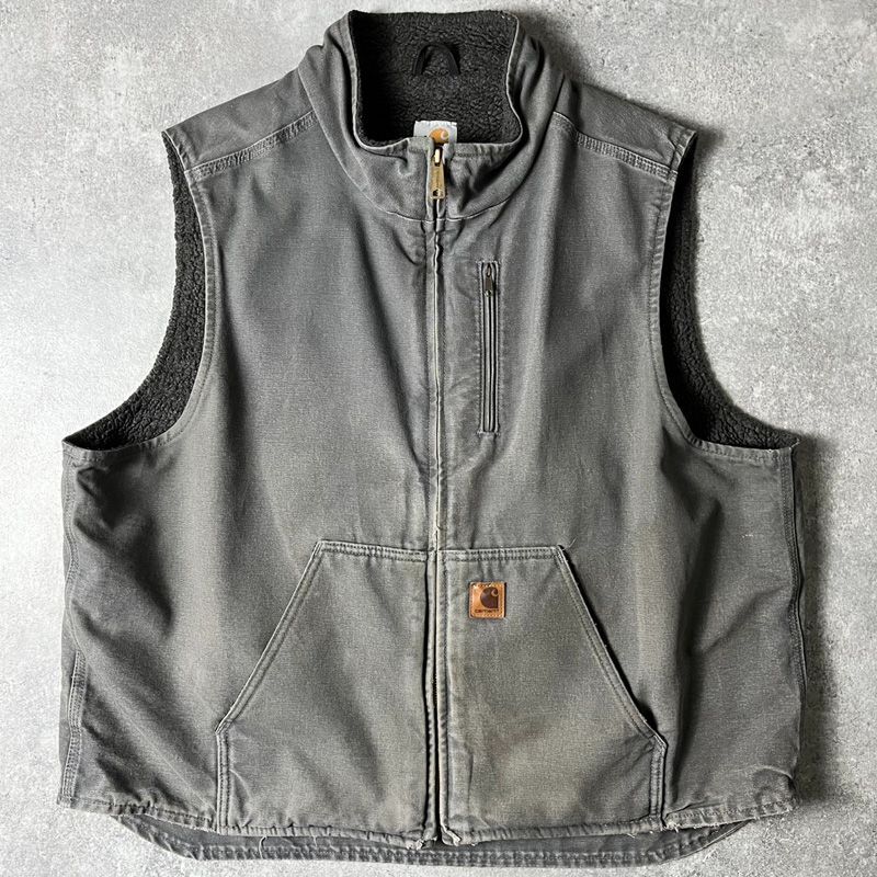 Carhartt ボア ライナー モックネック コットン ダック ベスト XXL