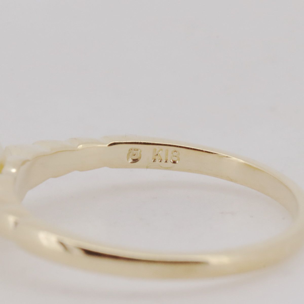 ミキモト パール リング 指輪 10.5号 7.3ミリ K18YG(18金 イエロー