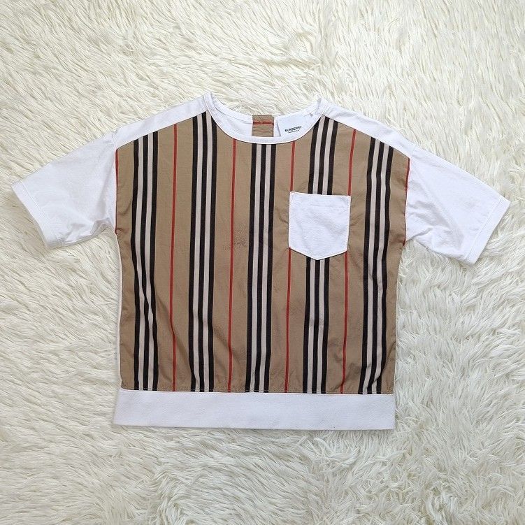 現行タグ BURBERRY バーバリー 半袖Tシャツ ストライプ キッズ 140cm