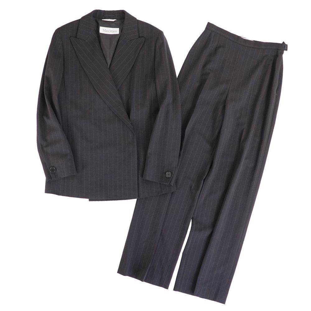 美品 マックスマーラ Max Mara セットアップ パンツスーツ ストライプ