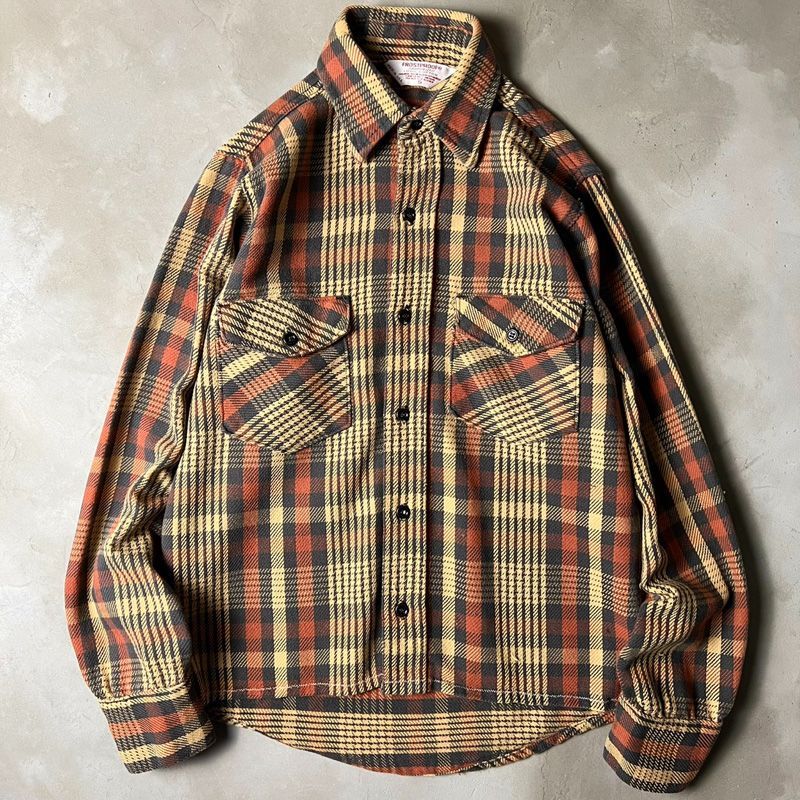 70s USA製 FROSTPROOF チェック ヘビー フランネル シャツ S / 70年代