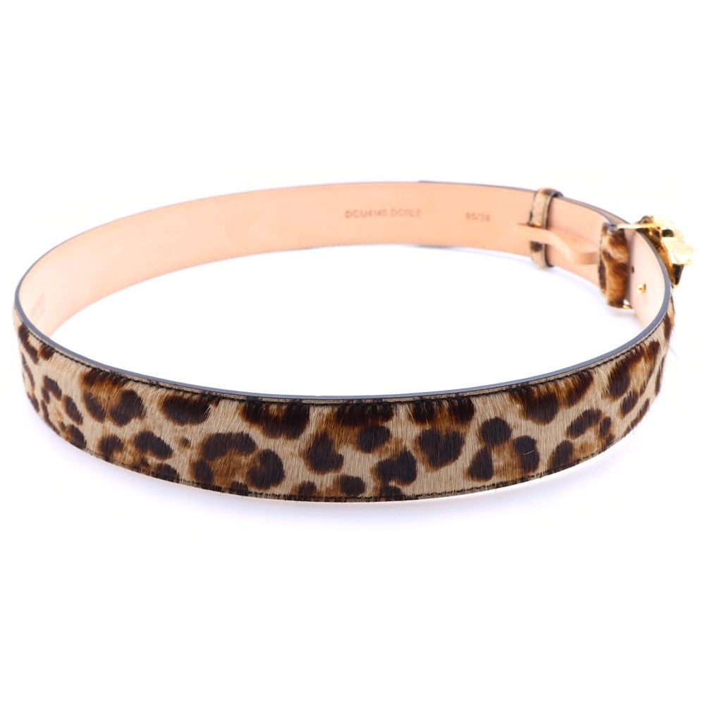 VERSACE (ヴェルサーチ) メデューサバックル レオパード ハラコレザー