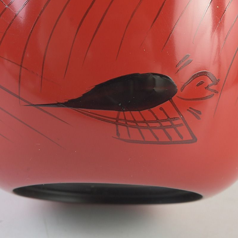 茶道具 塗師 龍斎作 朱塗 玄々斎好 曙棗 共箱 V S752 - メルカリ