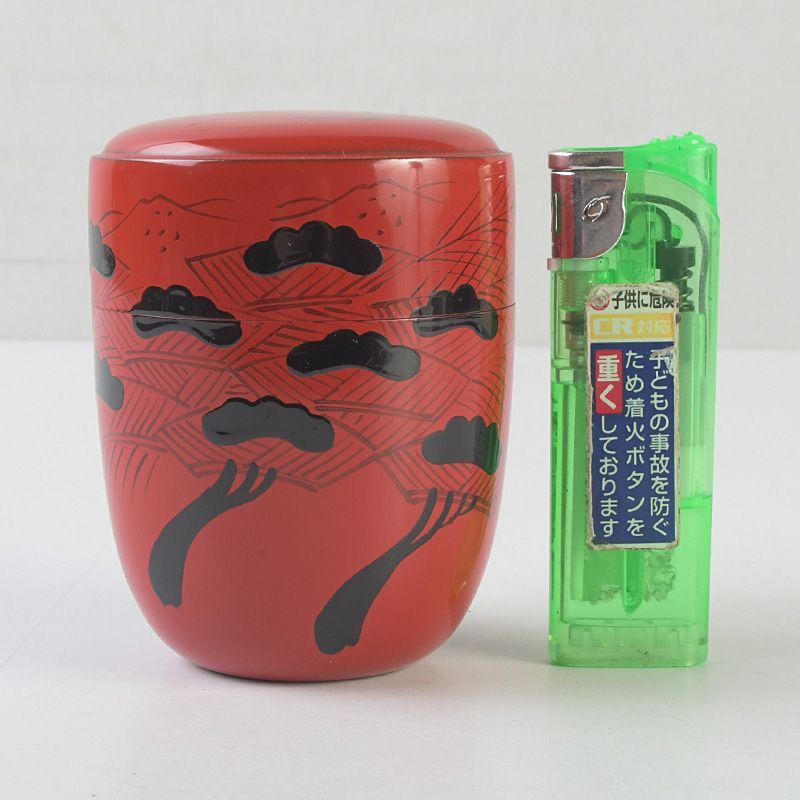 茶道具 塗師 龍斎作 朱塗 玄々斎好 曙棗 共箱 V S752 - メルカリ