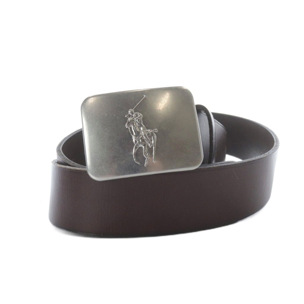 ポロ ラルフローレン POLO RALPH LAUREN レザー ベルト 34/85 茶色