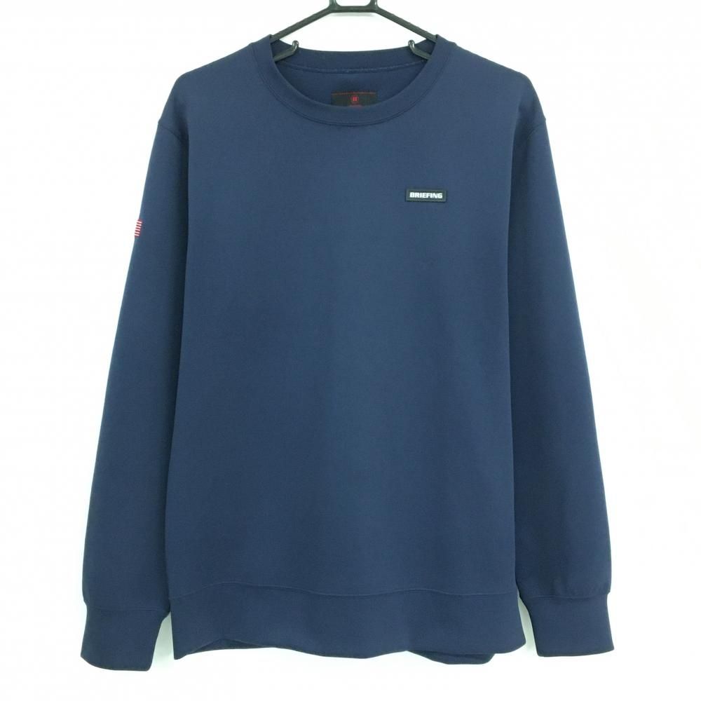 ブリーフィング トレーナー ネイビー 後立体ロゴ メンズ L ゴルフ