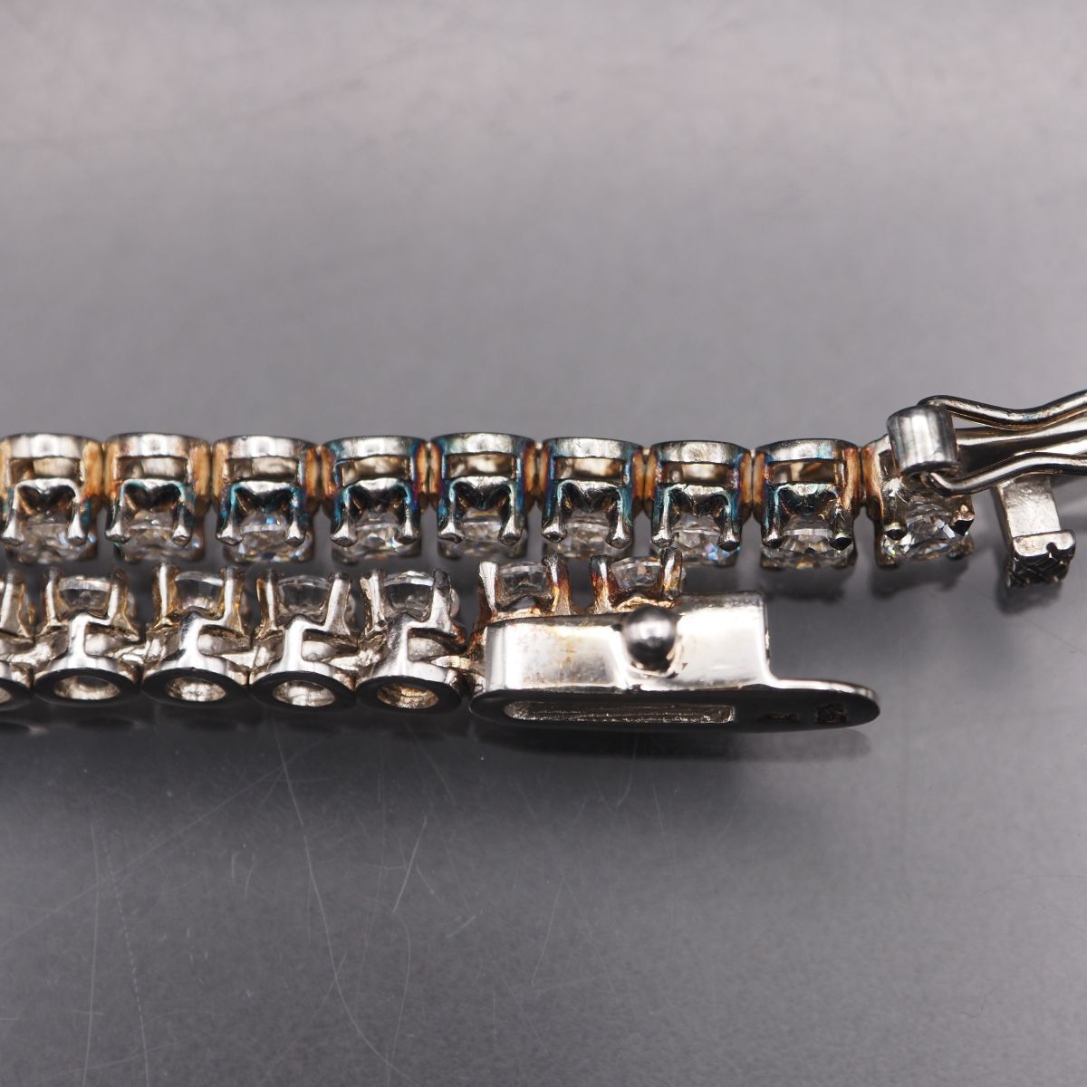 Q106 ダイヤモンド風 925 J刻印 テニス ネックレス ブレスレット