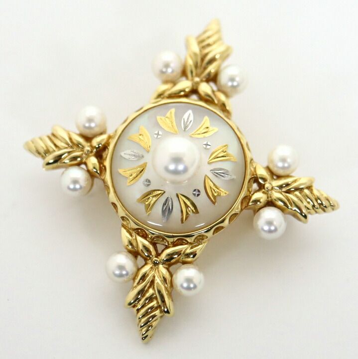 MIKIMOTO ミキモト ピックウェ ブローチ ペンダント K18 真珠 - メルカリ
