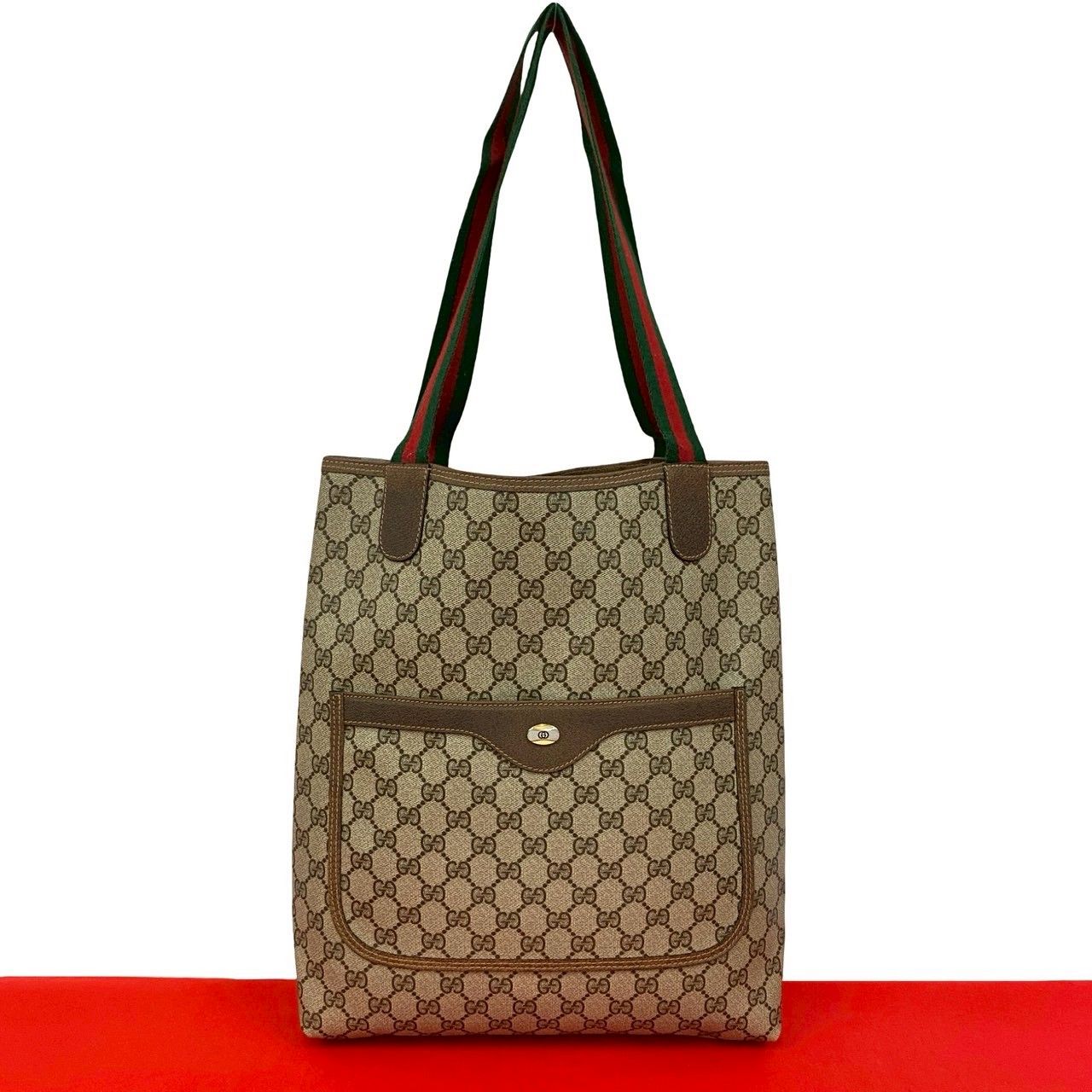 極 美品 GUCCI グッチ オールドグッチ ヴィンテージ シェリーライン GG