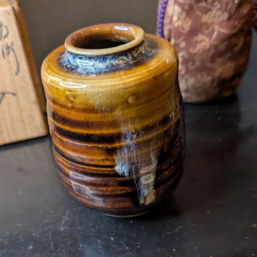 肩衝茶入 茶道具 桶谷定一 茶入 骨董品 共箱 - メルカリ
