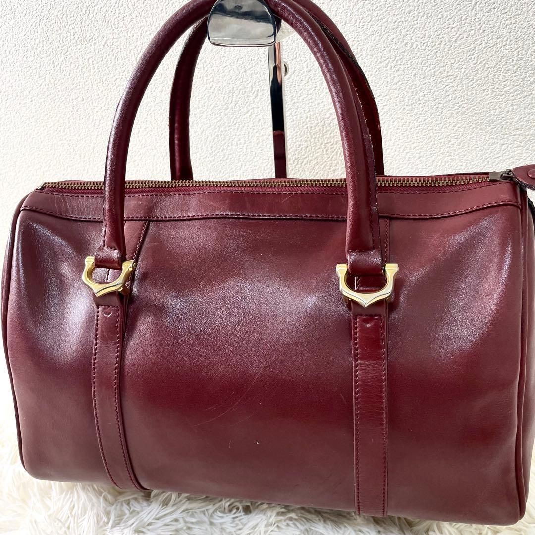 カルティエ Cartier ハンドバッグ ミニボストン マストライン ボルドー