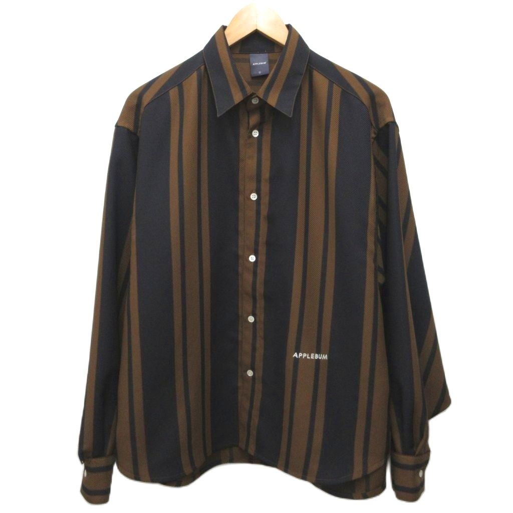 アップルバム APPLEBUM Wooly Twill Stripe Oversize L/S Shirt シャツ