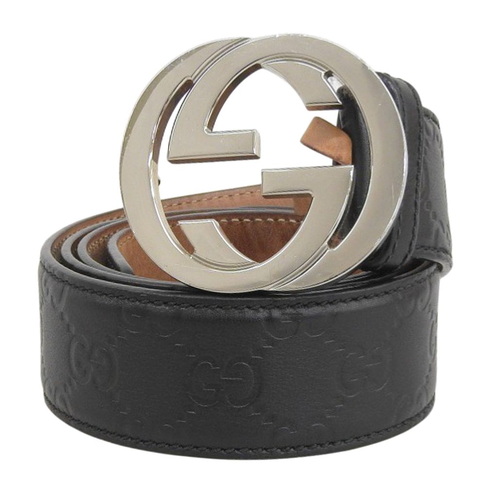 本物保証】 グッチ GUCCI インターロッキングG ベルト 114984 AA61Y
