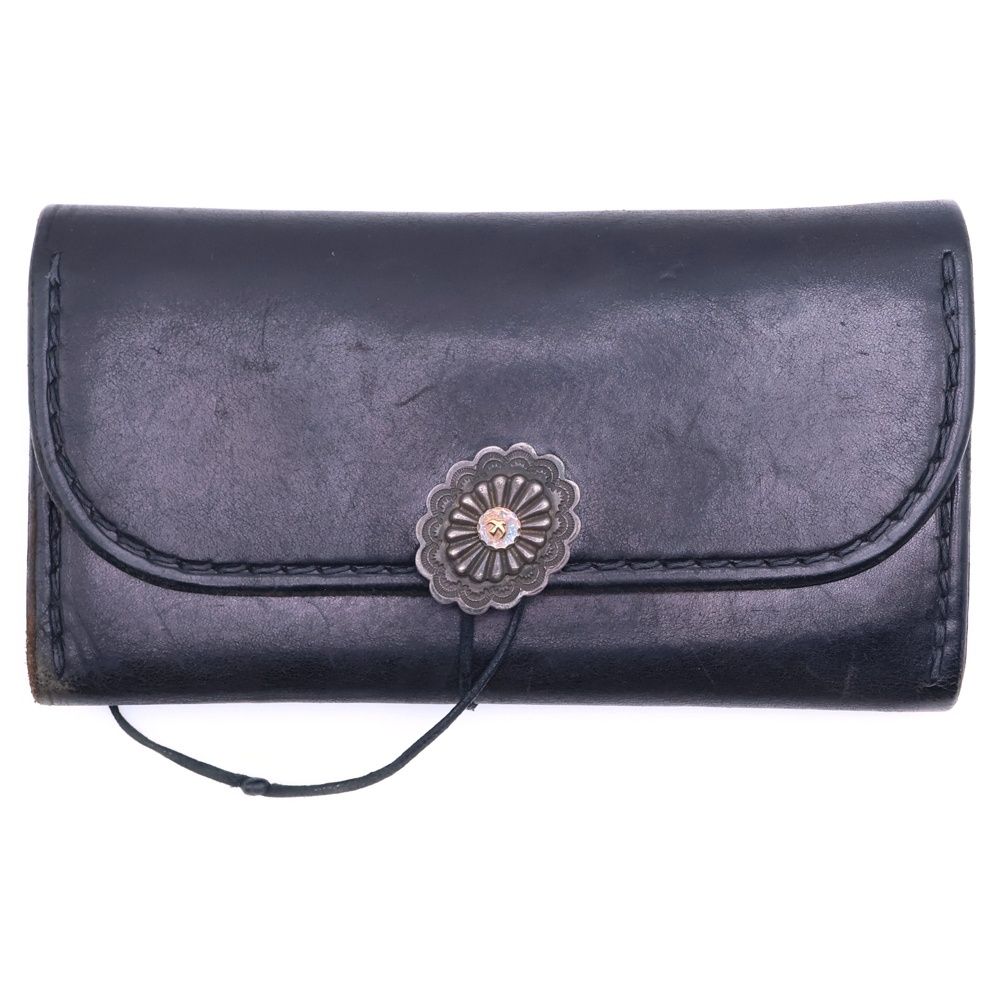 goro's (ゴローズ) K18 フラワーコンチョ付き 3つ折り財布 レザー