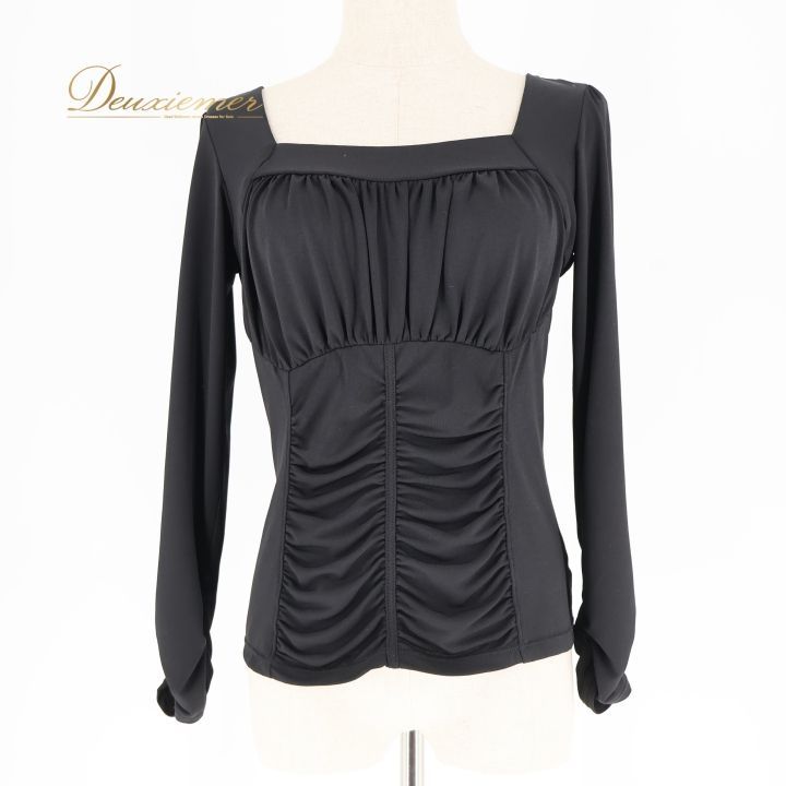 社交ダンス 衣装 トップス ブラウス ブラック系 チャコットロイヤル