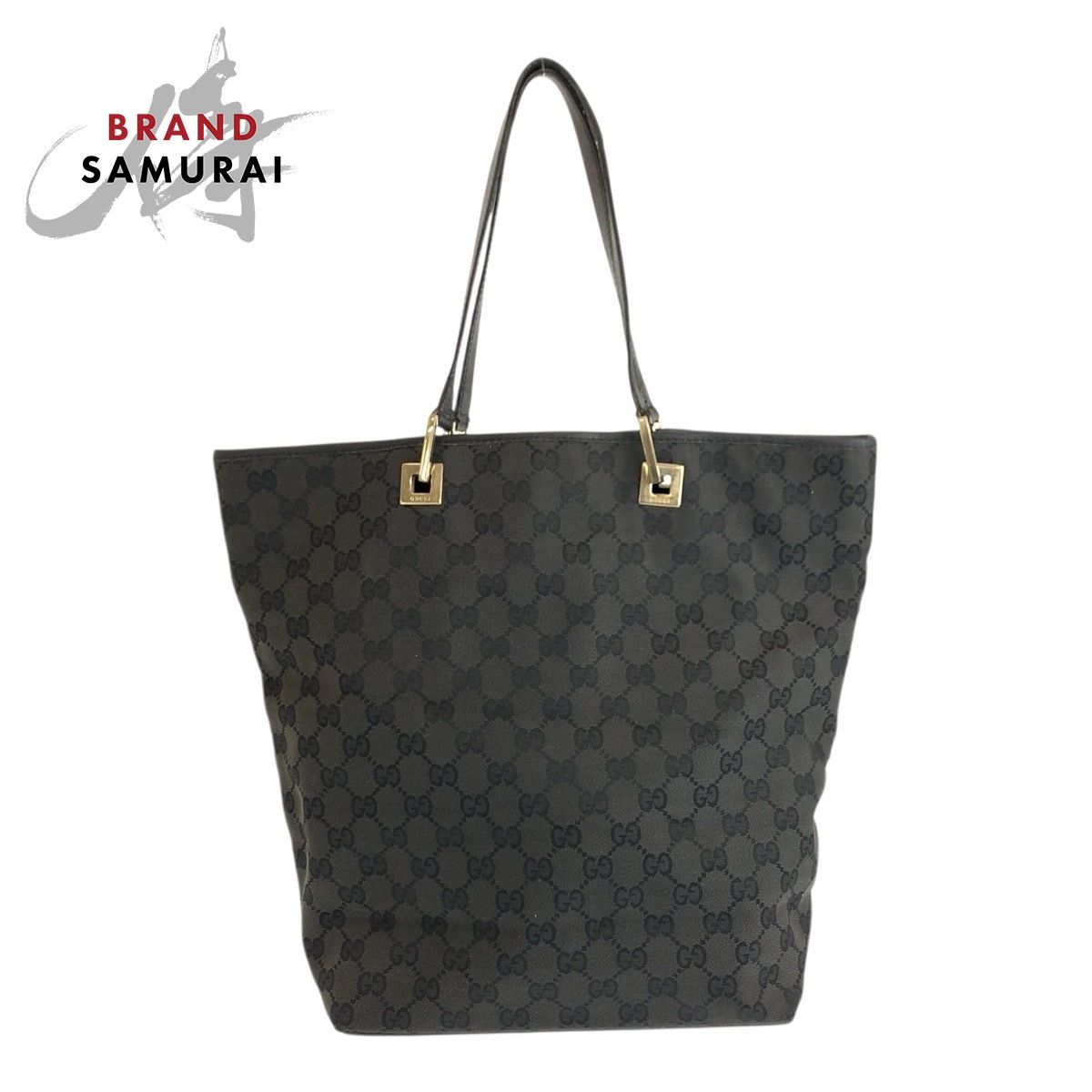 GUCCI グッチ ブラック 黒 ゴールド金具 GGキャンバス/レザー 002 1098