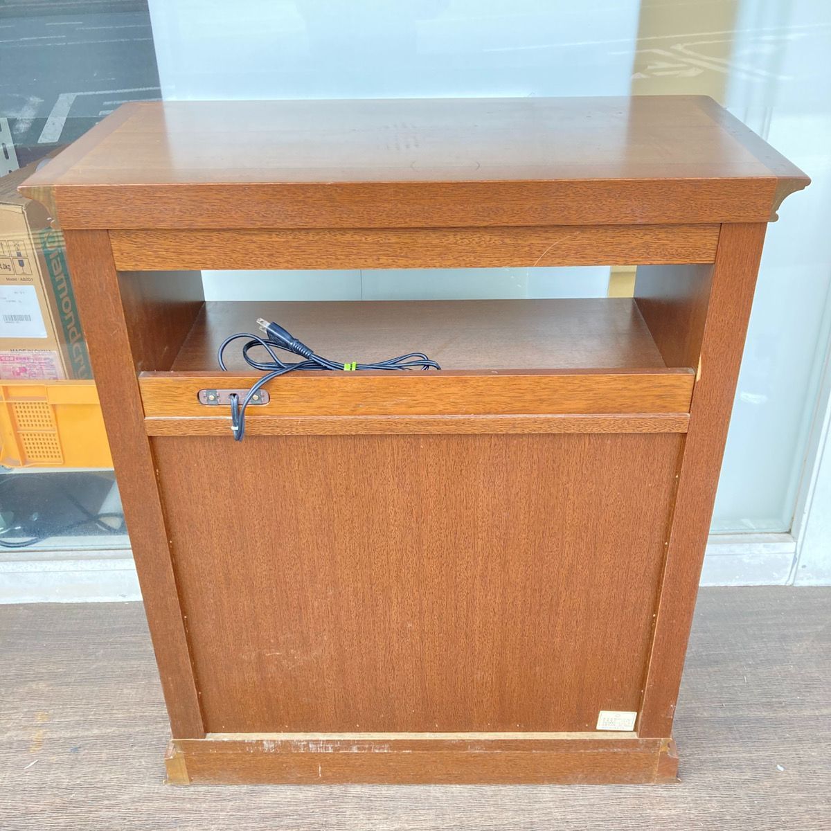 マルニ木工 ROYAL 地中海 電話台 FAX台 花台 キャビネット コンセント2