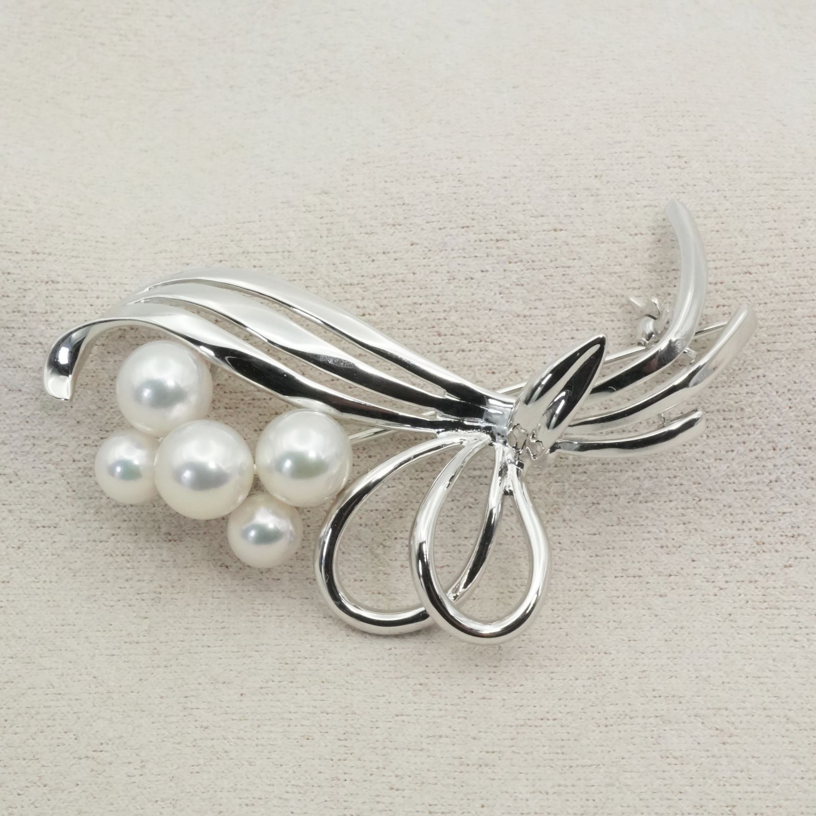 美品 ミキモト 花束 ブローチ シルバー パール MIKIMOTO/24-46 - メルカリ