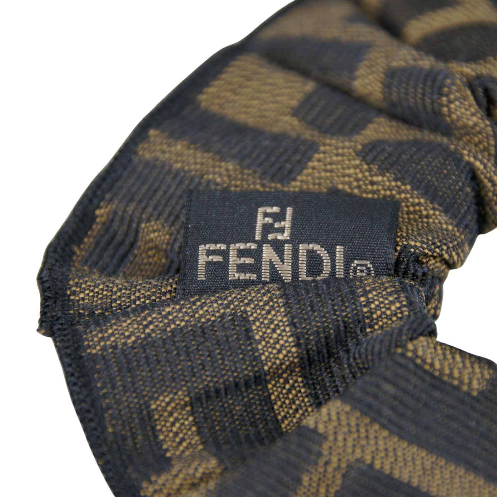FENDI フェンディ シュシュ ズッカ柄 ブラウン レディース ヘアゴム