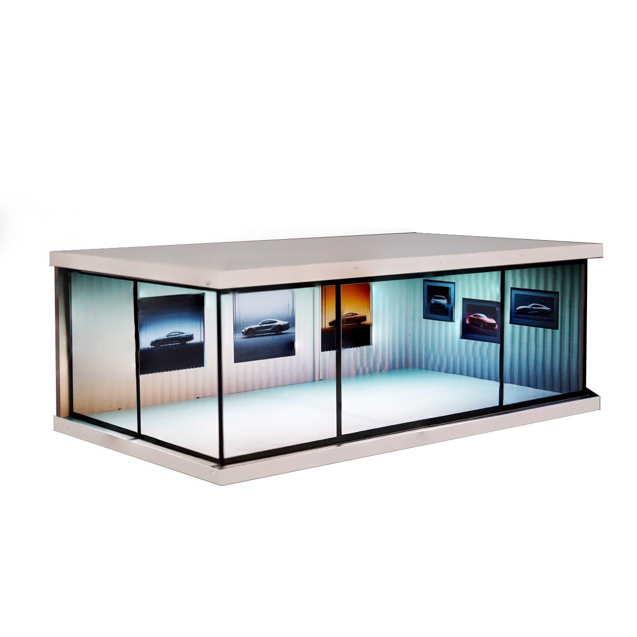 トミカ対応ジオラマガレージ 1/64ホットウィール用ケースガレージ LED