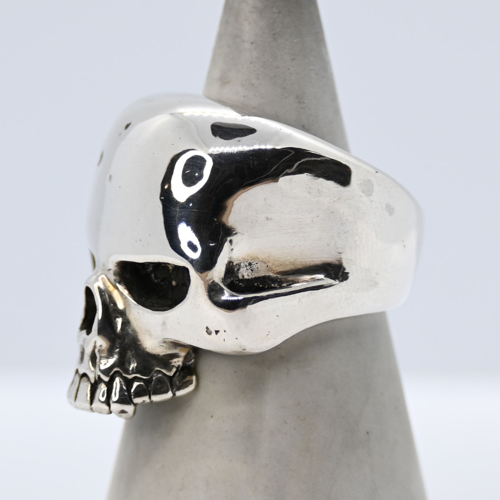 研磨済】CRAZY PIG LARGE EVIL SKULL リング シルバー 19号 silver 925