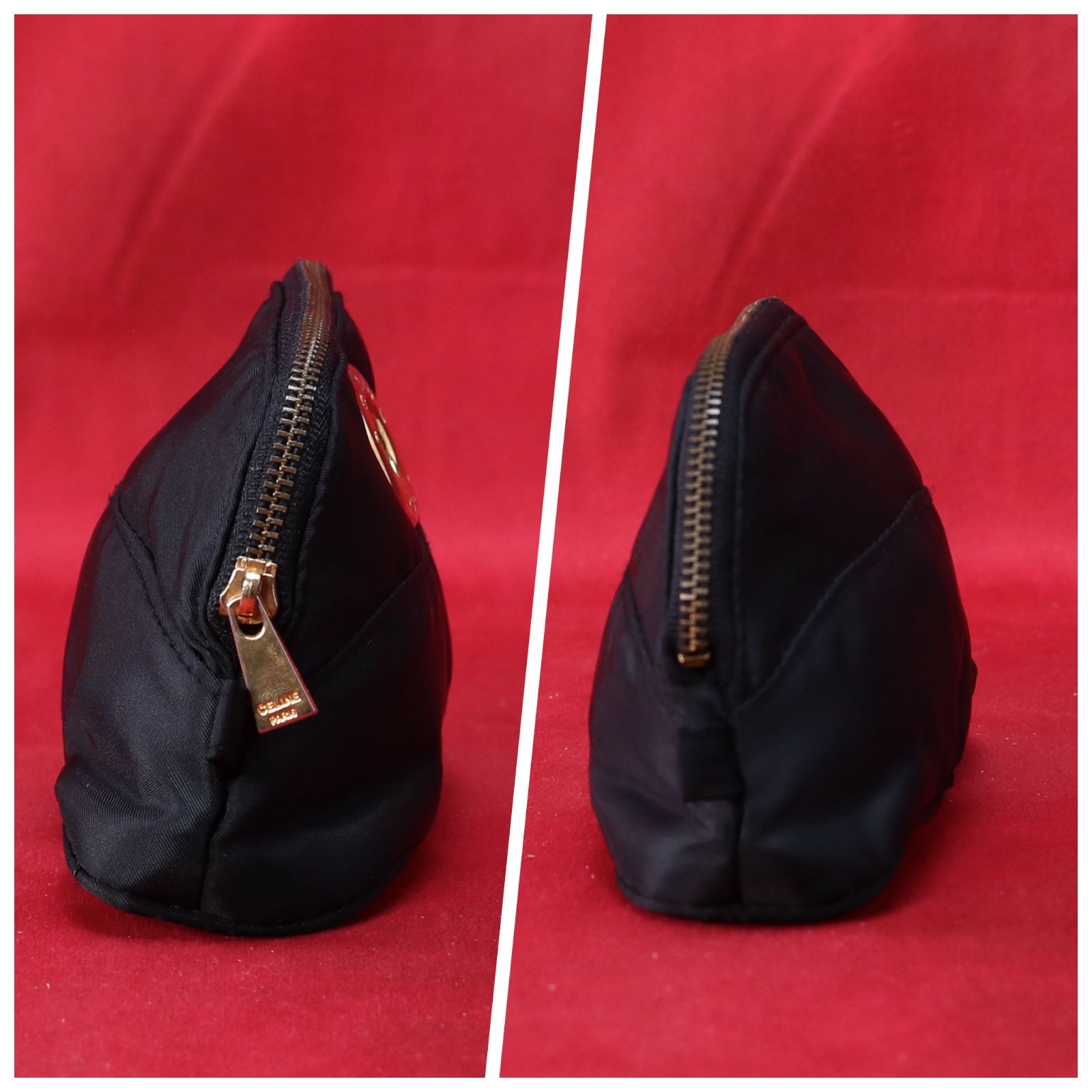 セリーヌ バニティポーチ 黒 ブラック 化粧ポーチ 小物入れ - メルカリ