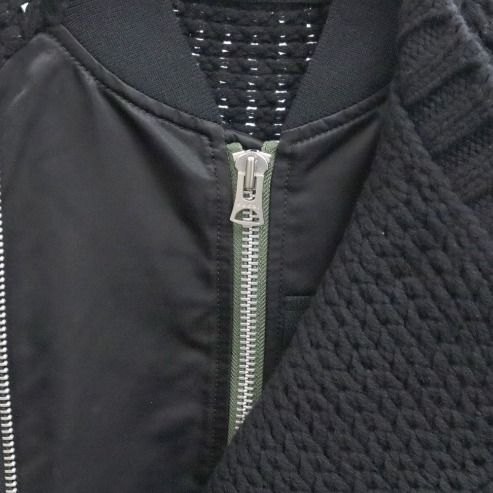 Sacai (サカイ) 23AW ニット切り替えデザインブルゾン ジップアップ