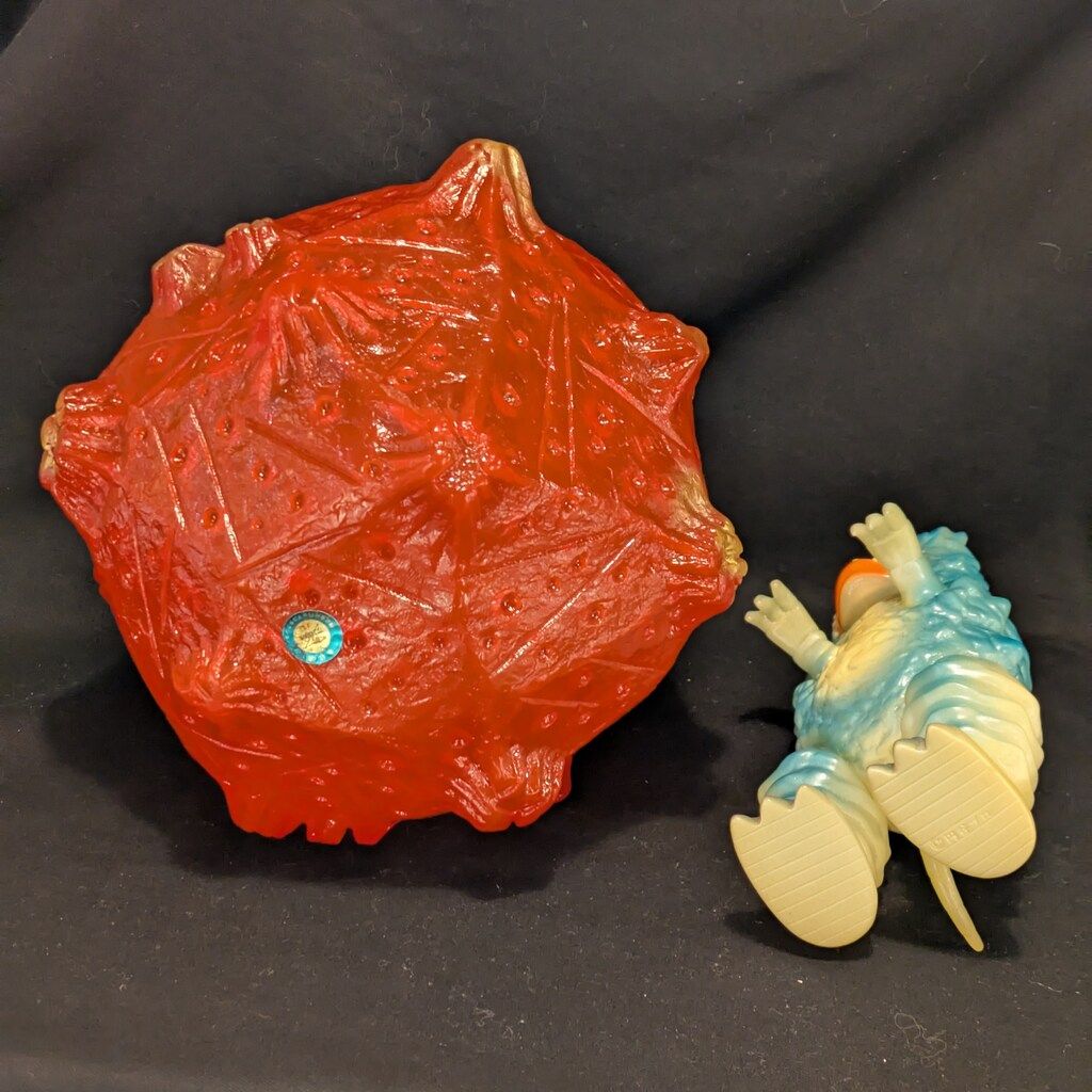 M1号 ガラダマ(クリアレッド成型/ガラモン蓄光×メタ青) - メルカリ