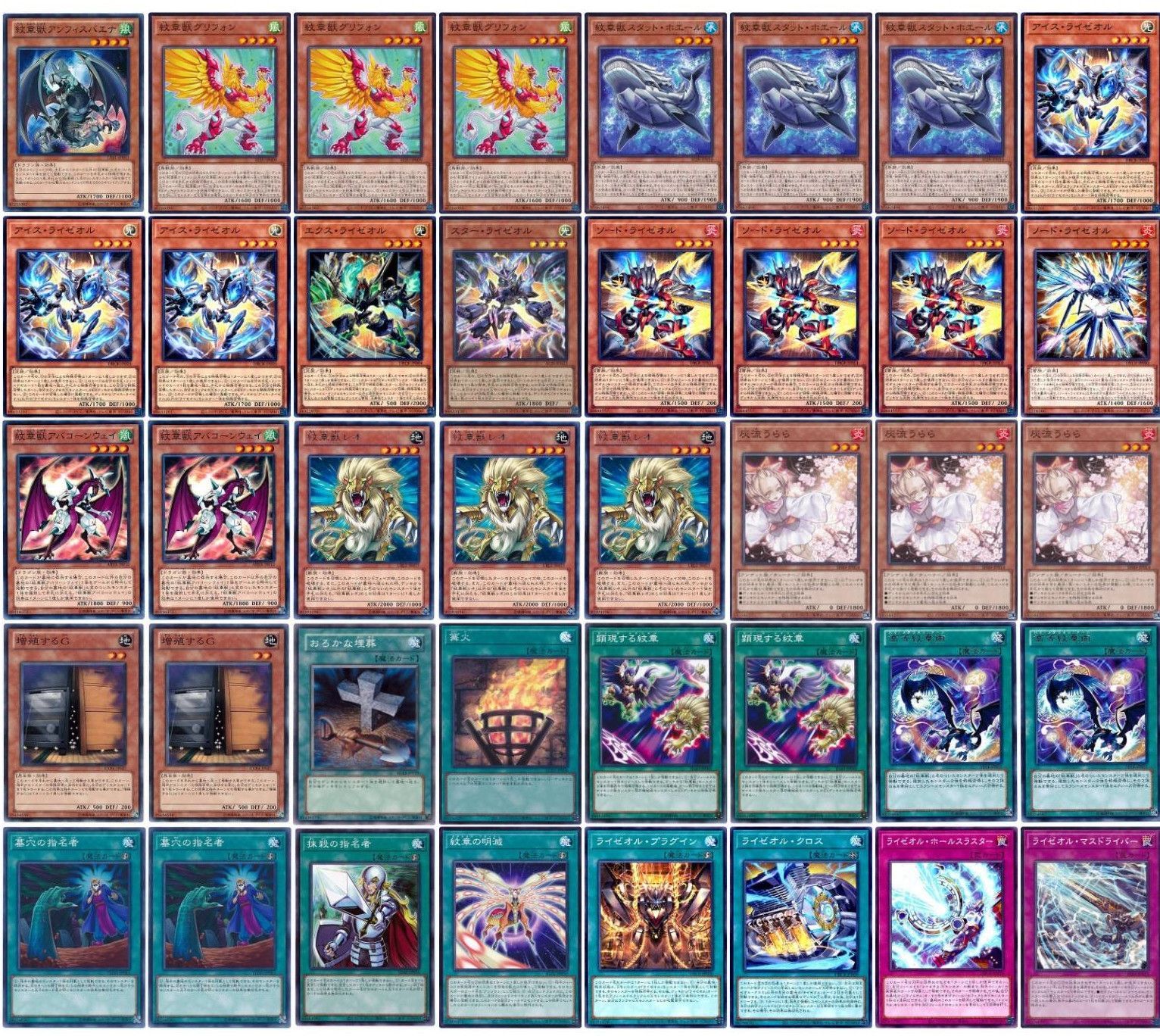 遊戯王 即日発送 紋章獣ライゼオルデッキ 構築済みデッキ ソード