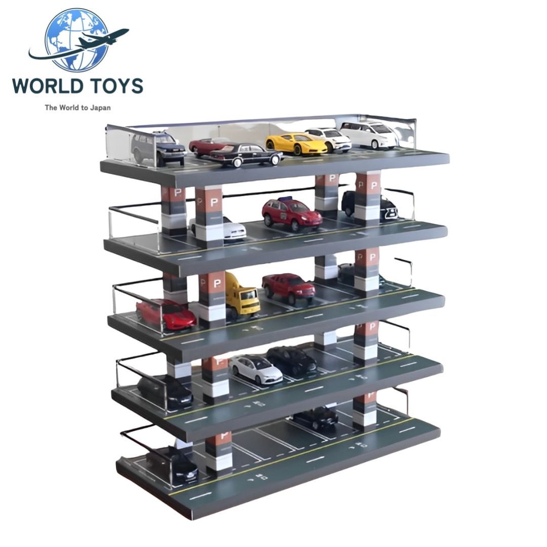 ミニカー専用 5階建立体駐車場 収納棚 1/64サイズ リアル立体駐車場