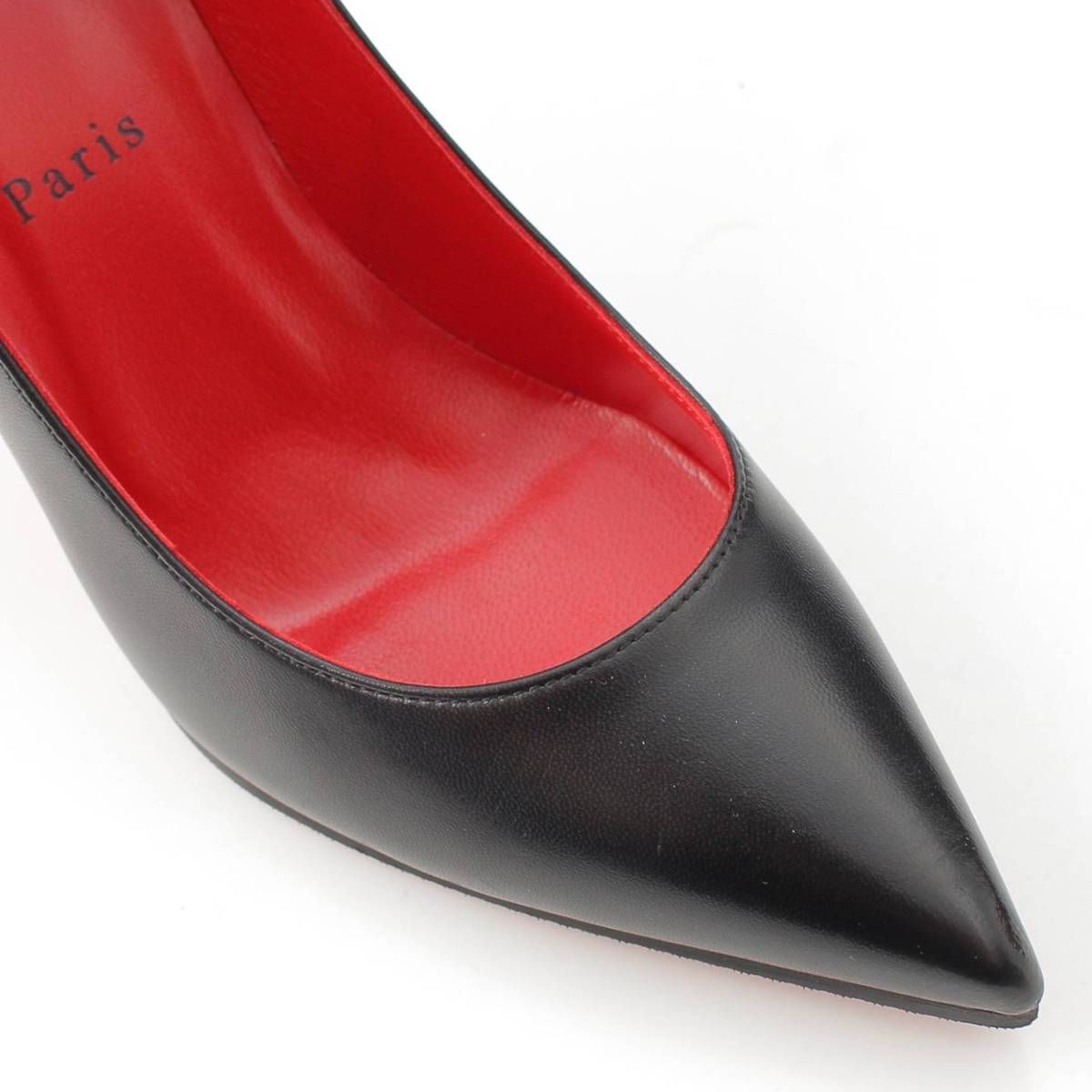 ルブタン KATE 85 ポインテッドトゥパンプス レザー ブラック 36