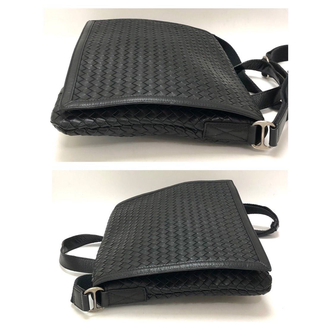 ファロルニ イタリア製 レザー イントレチャート ショルダー 黒色系