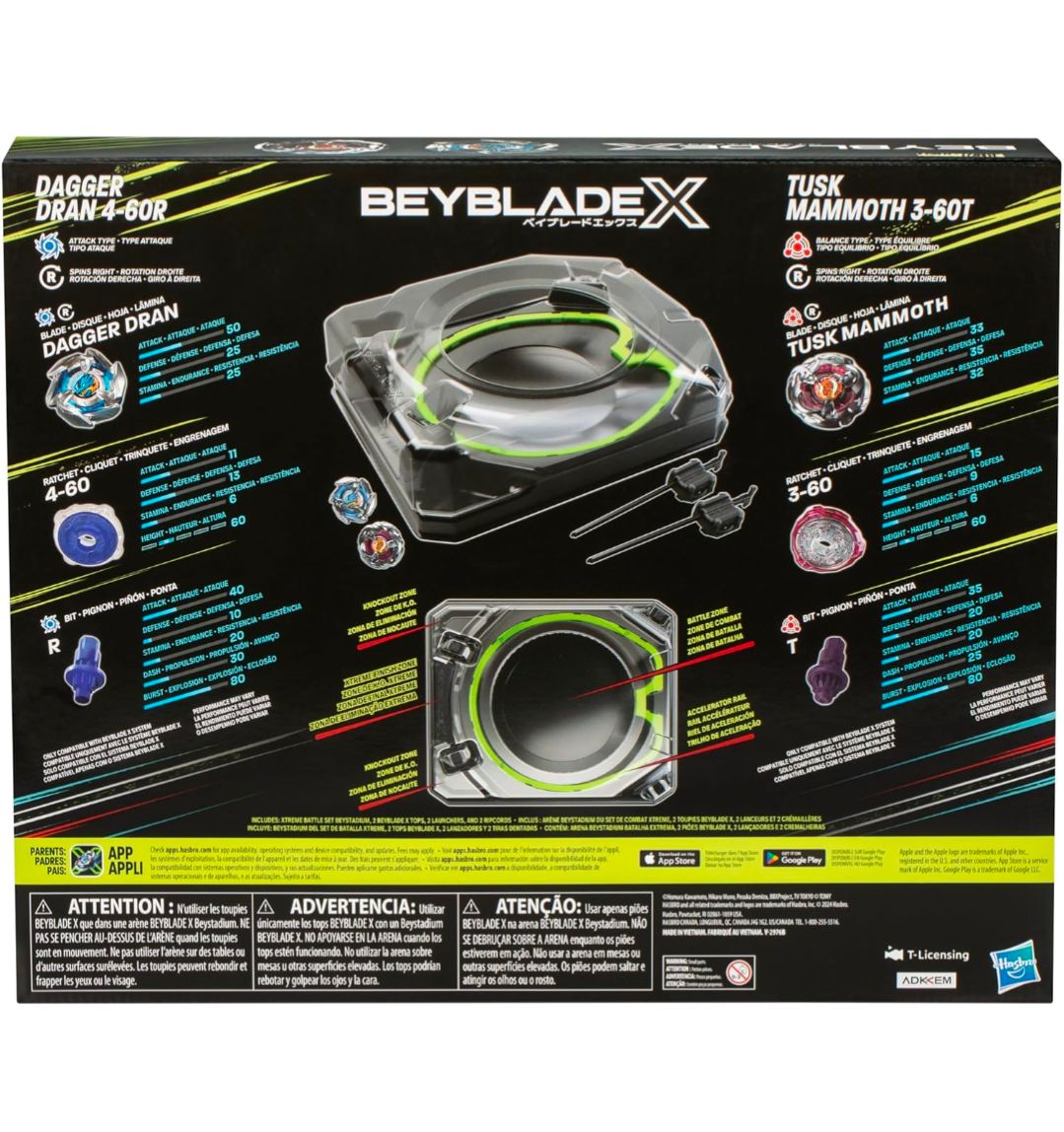 ベイブレードX マンモスタスク 3-60T &ドランダガー 4-60R