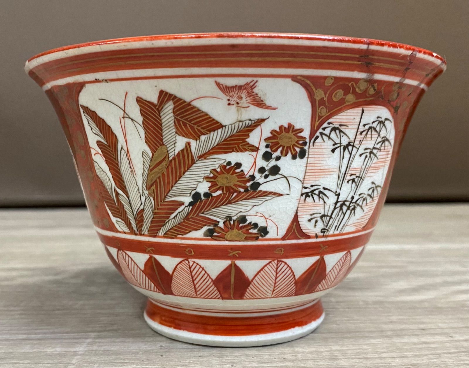 九谷焼 大日本九谷 赤絵金彩 鉢 盛鉢 和食器 骨董品 - メルカリ