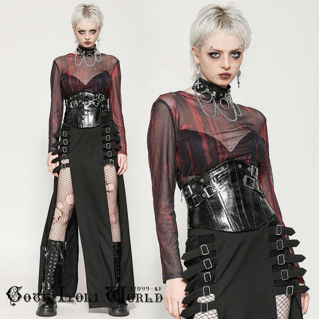 ゴスロリワールド CW089 パンクファッション レースアップ ベルト