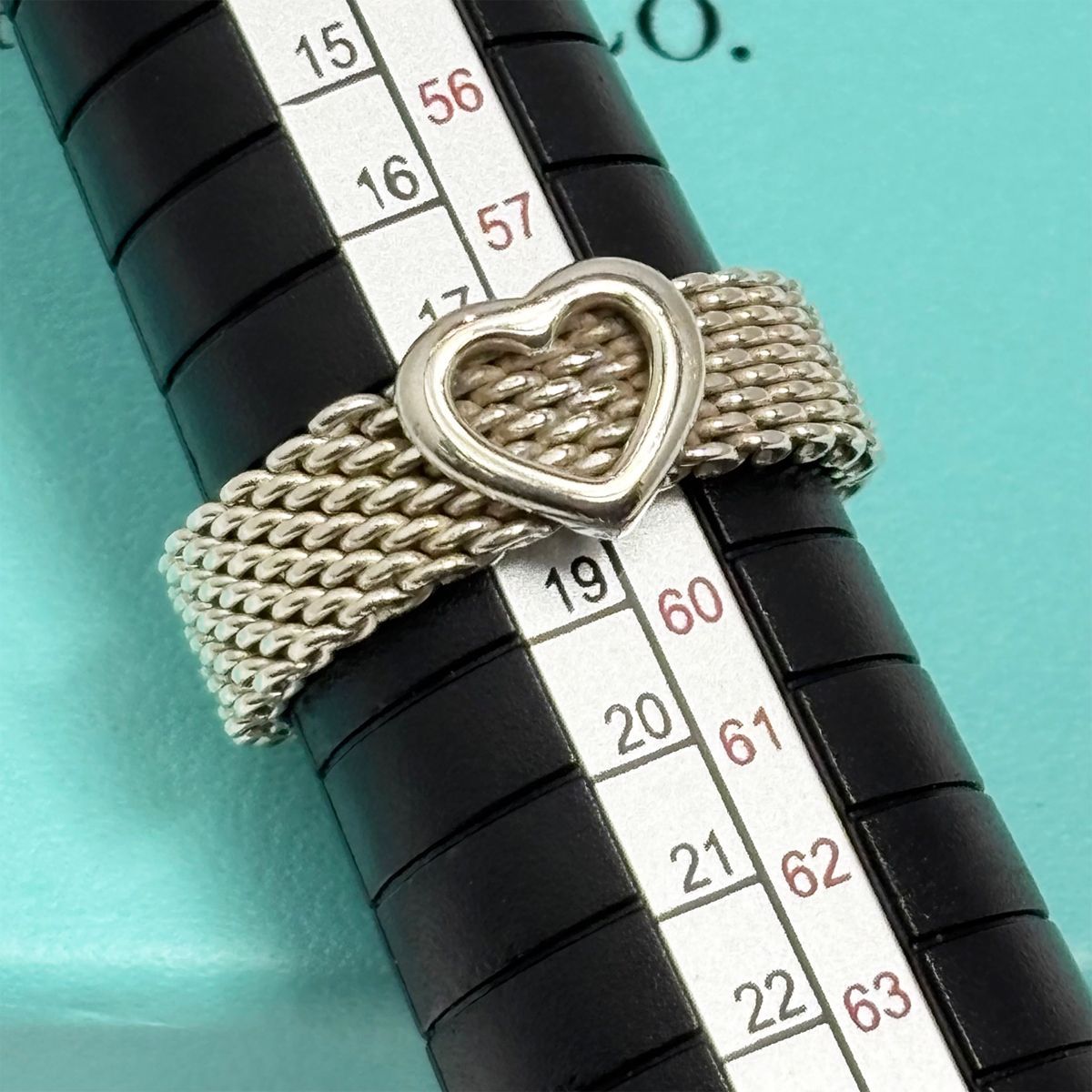 中古】 ティファニー リング サマセット メッシュ リボン 指輪 #18