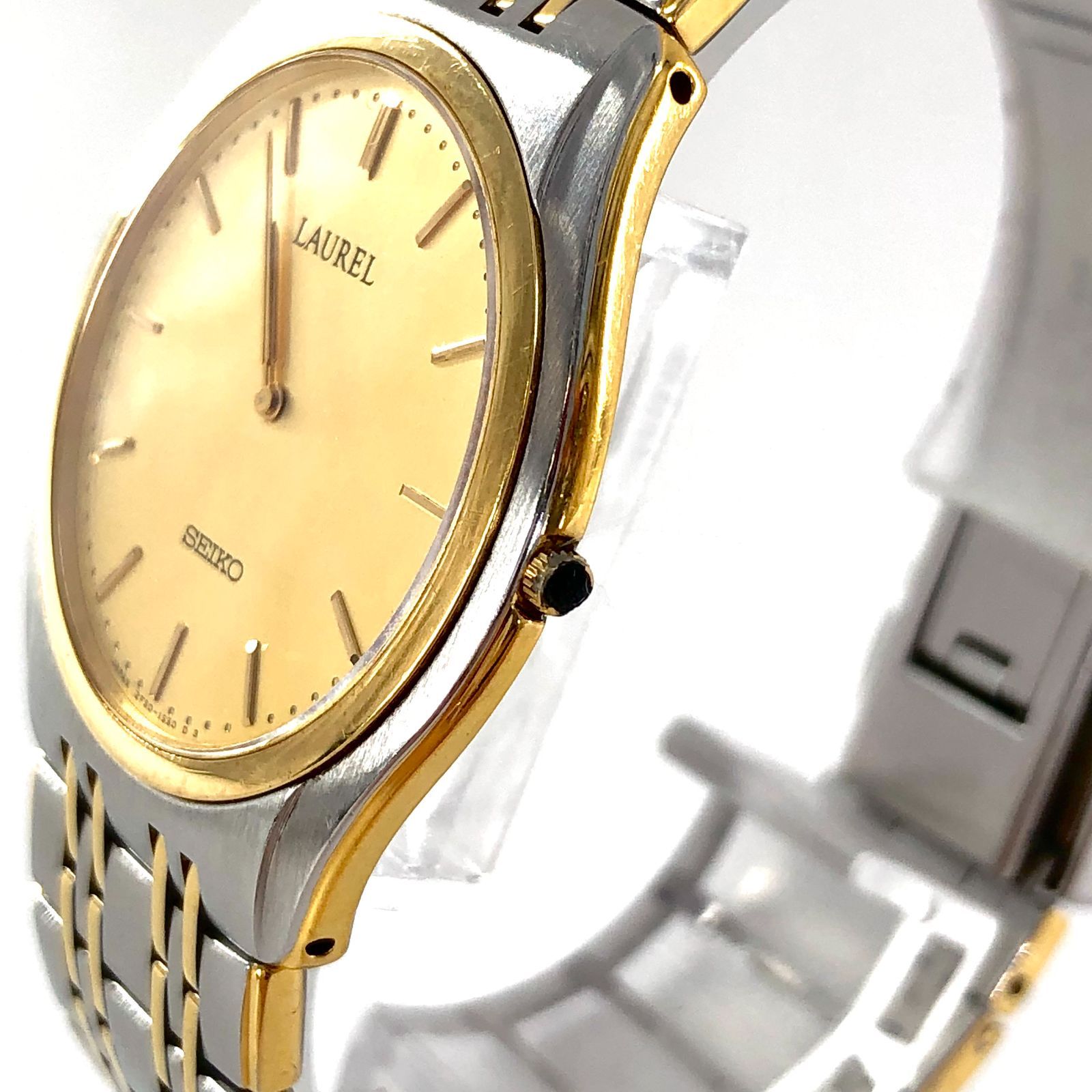SEIKO セイコー LAUREL ローレル 2F50-0310 メンズ腕時計 SS+22KT 18KT