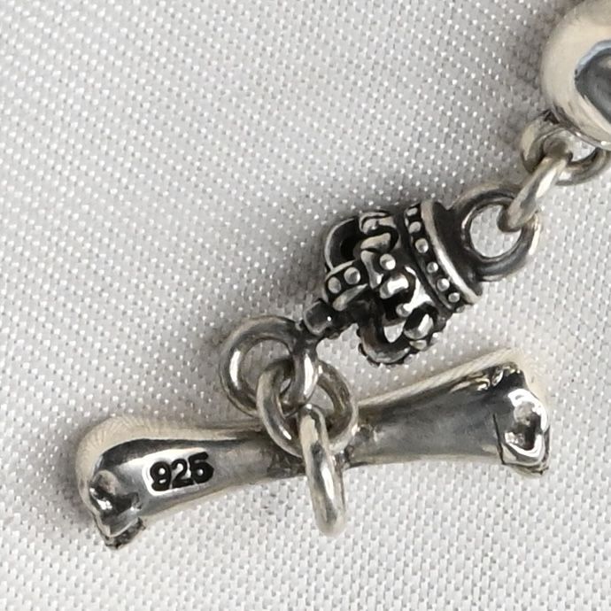 研磨済】JUSTIN DAVIS SKULL DIVINE ブレスレット Sサイズ SBJ126