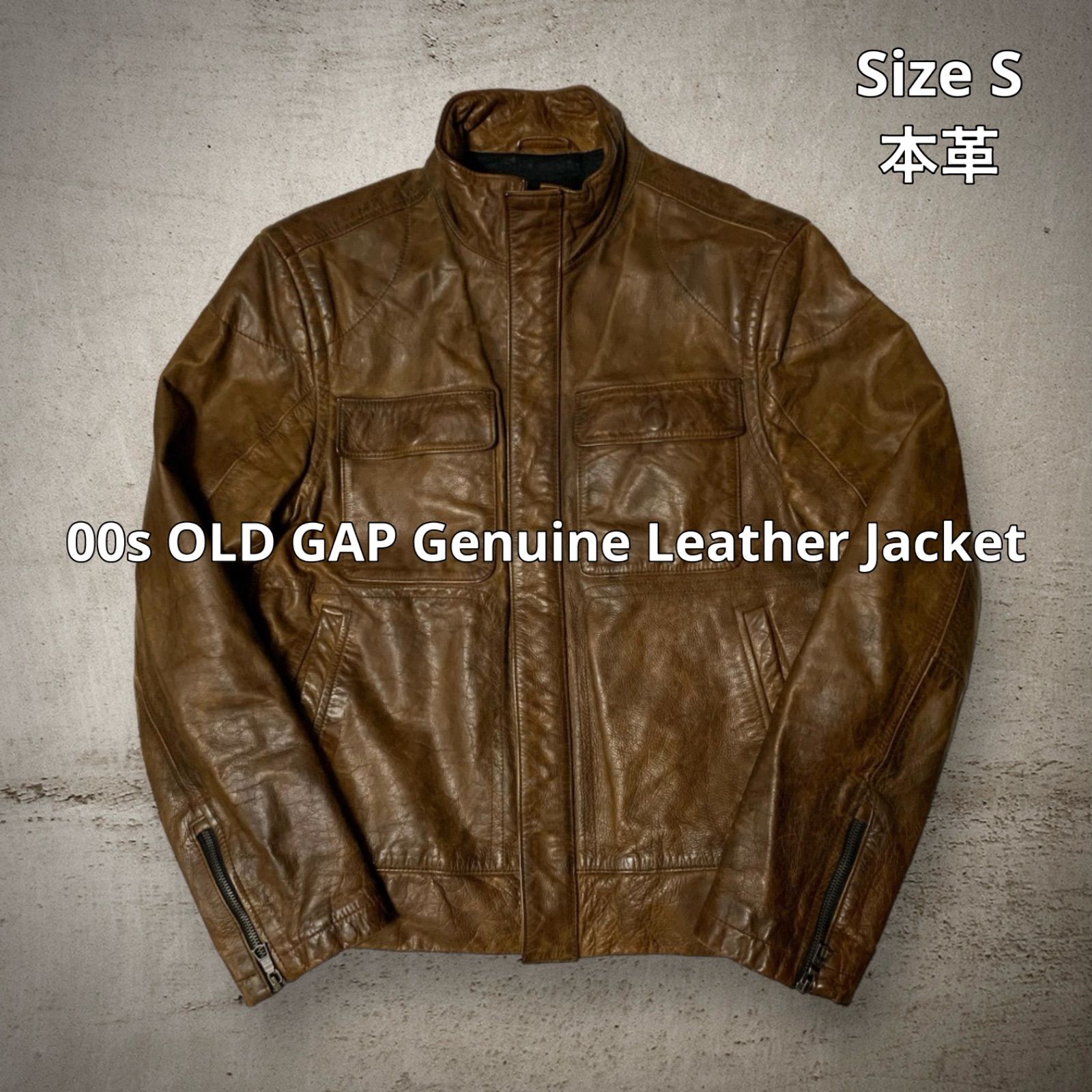 00s OLD GAP Genuine Leather Jacket オールドギャップ レザー