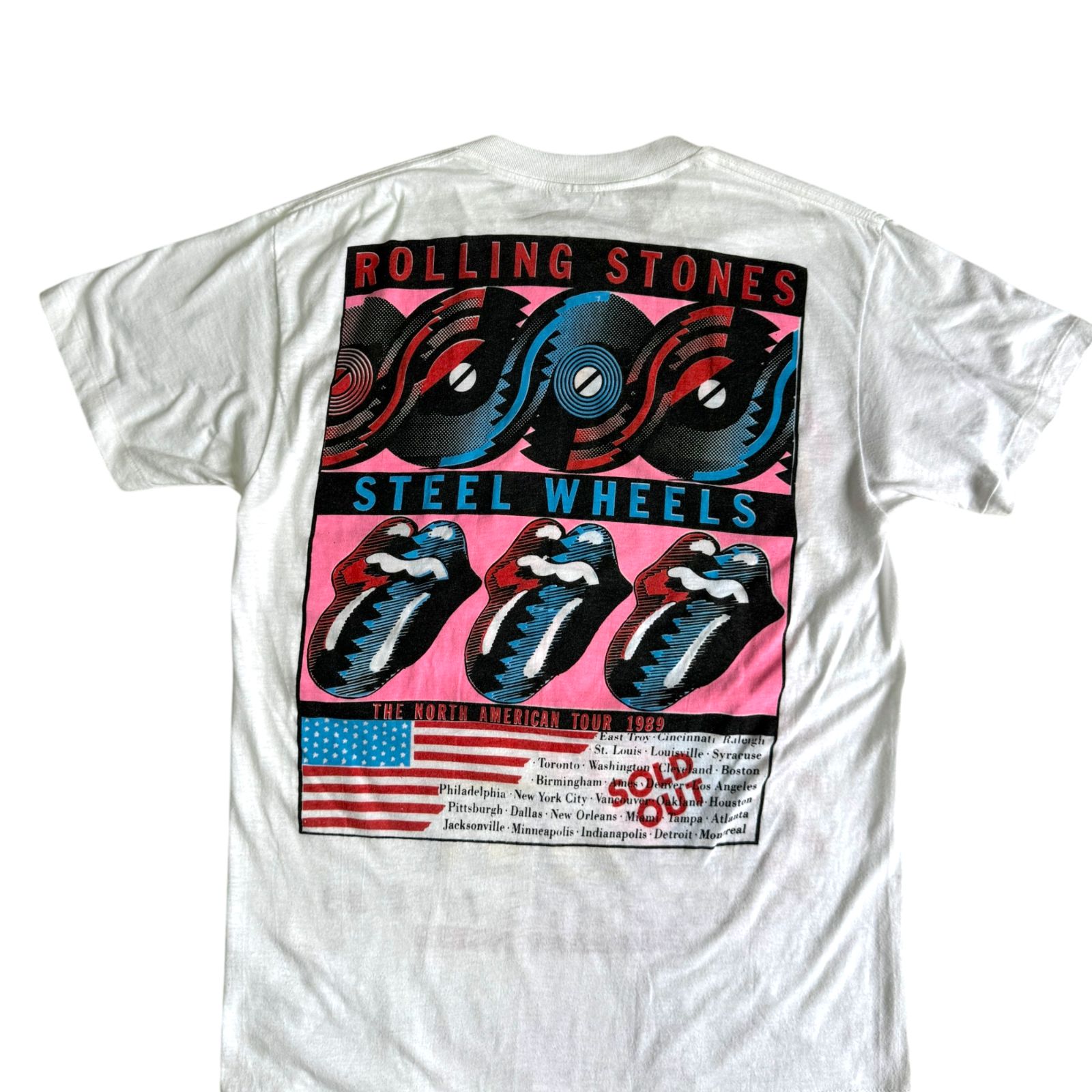80s The Rolling Stones Steel Wheels North American Tour 1989 T