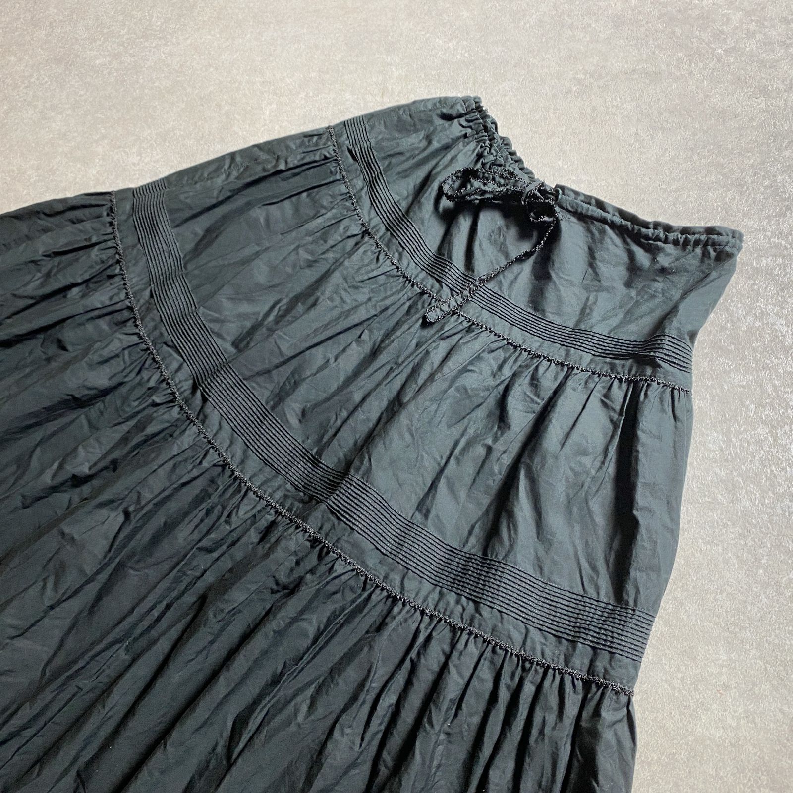 カネコイサオロングフレアスカート 黒とグレー ☆カネコイサオ/最高級