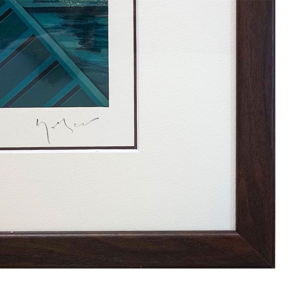 ヒロ・ヤマガタ 「サイドウォーク」 版画 シルクスクリーン 額入り