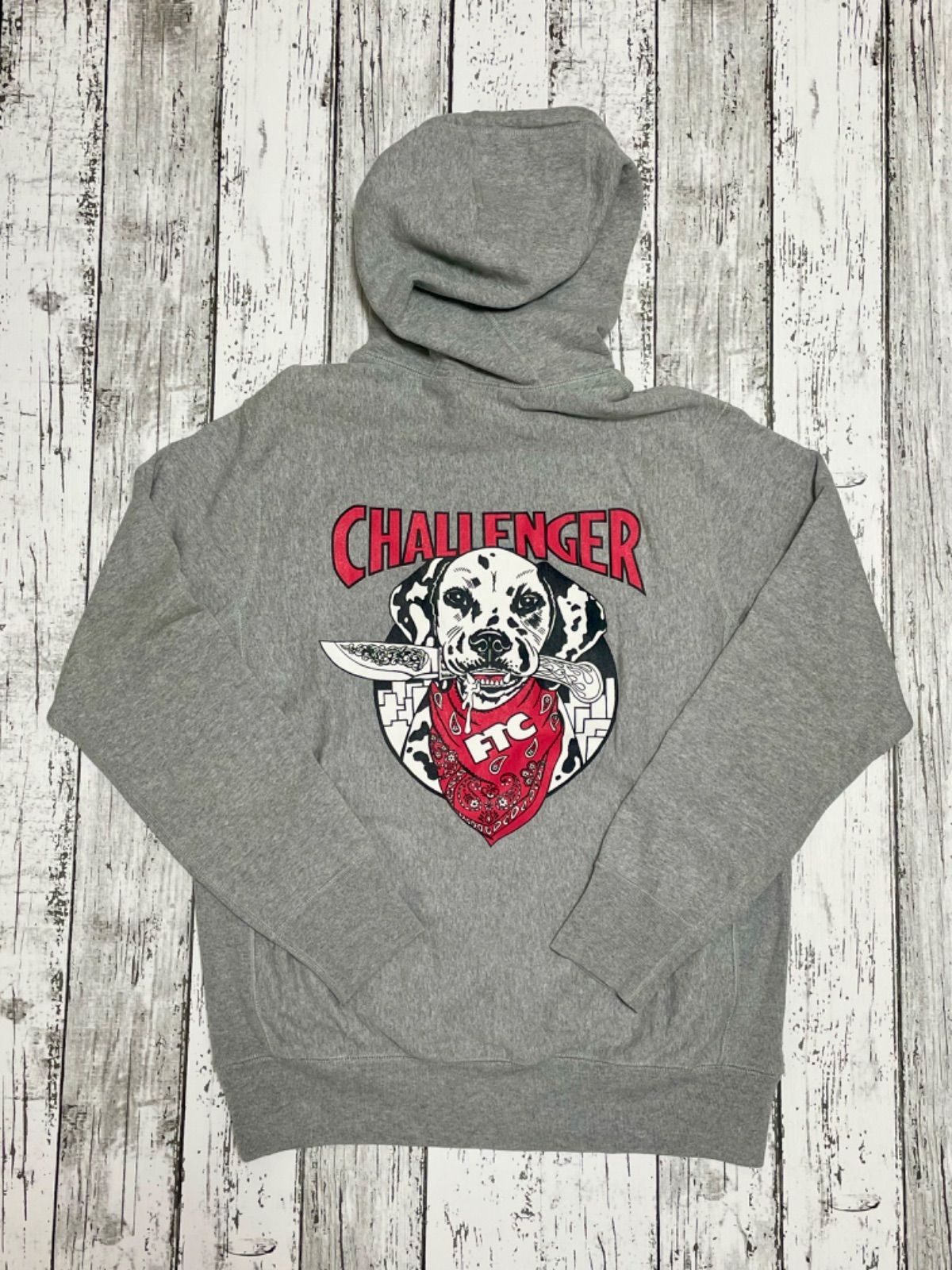 CHALLENGER× FTC コラボ チャレンジャー パーカー スウェット グレー M