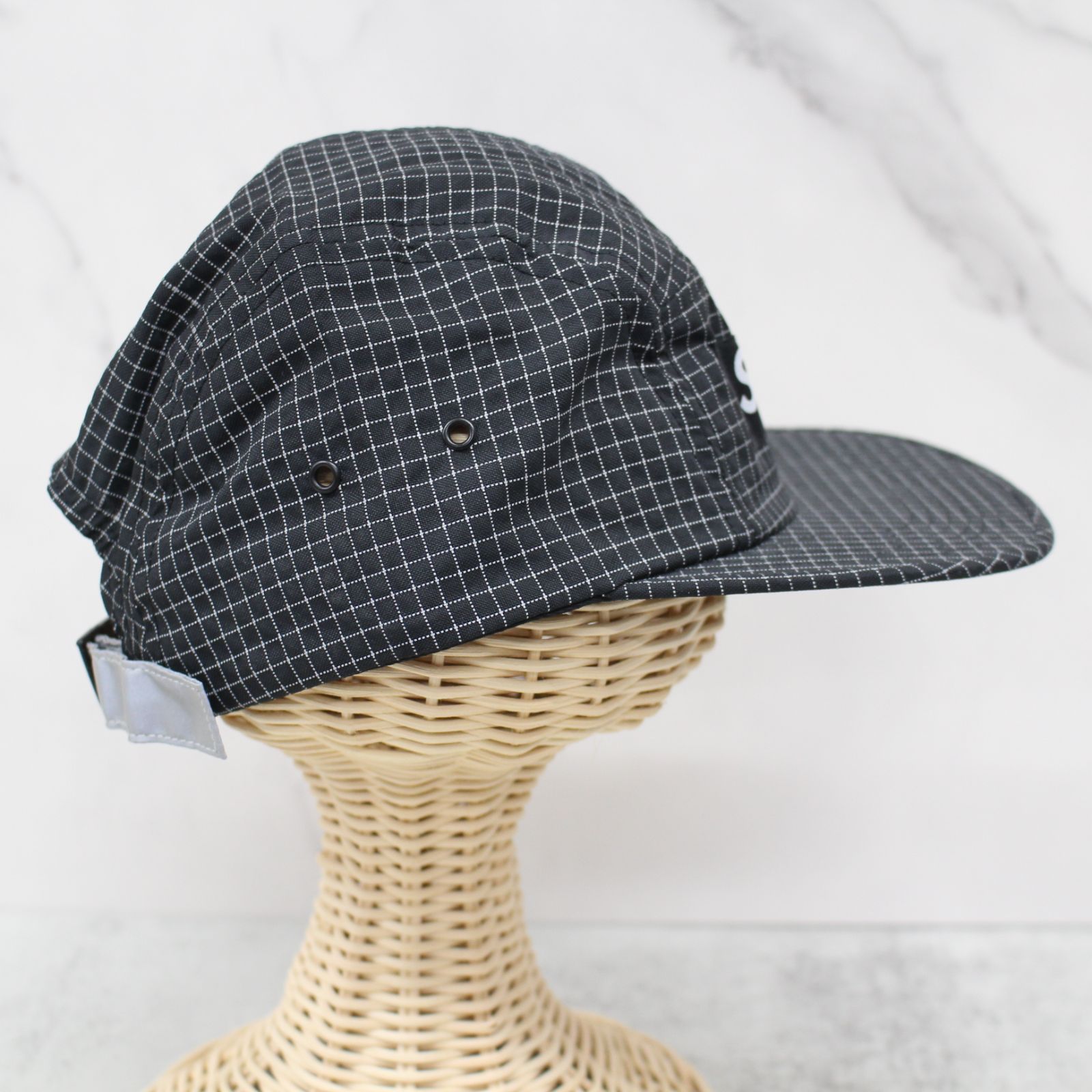 S058)【美品】Supreme 18AW Reflective Ripstop Camp Cap 3M